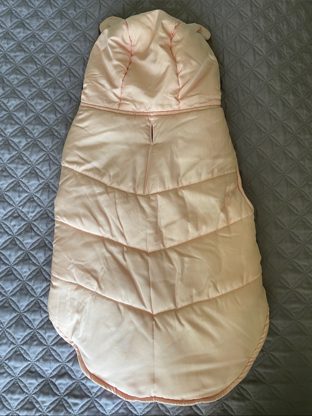 Pale Pink Puffer Jacket with Hood